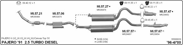  555000018 Exhaust system 555000018: Buy near me in Poland at 2407.PL - Good price!