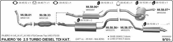 Imasaf 555000020 Exhaust system 555000020: Buy near me in Poland at 2407.PL - Good price!