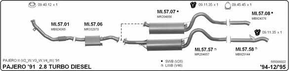 Imasaf 555000022 Exhaust system 555000022: Buy near me at 2407.PL in Poland at an Affordable price!