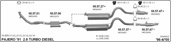  555000023 Exhaust system 555000023: Buy near me in Poland at 2407.PL - Good price!
