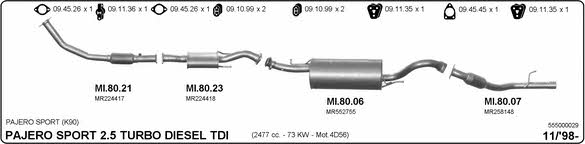 Imasaf 555000029 Exhaust system 555000029: Buy near me in Poland at 2407.PL - Good price!