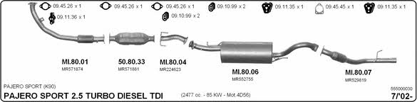 Imasaf 555000030 Exhaust system 555000030: Buy near me in Poland at 2407.PL - Good price!