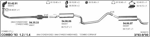 Imasaf 561000172 Exhaust system 561000172: Buy near me in Poland at 2407.PL - Good price!
