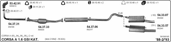 Imasaf 561000185 Система выпуска отработаных газов 561000185: Отличная цена - Купить в Польше на 2407.PL!