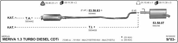 Imasaf 561000292 Exhaust system 561000292: Buy near me at 2407.PL in Poland at an Affordable price!