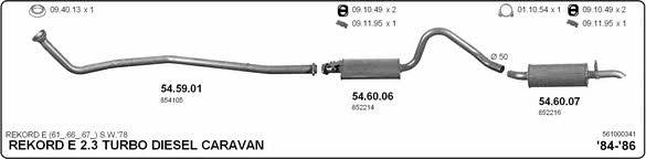  561000341 Система выпуска отработаных газов 561000341: Отличная цена - Купить в Польше на 2407.PL!