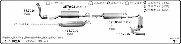Imasaf 563000017 Exhaust system 563000017: Buy near me in Poland at 2407.PL - Good price!