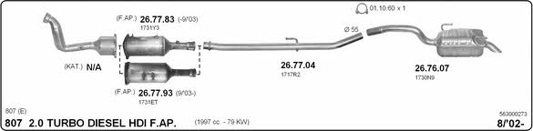  563000273 Abgasanlage 563000273: Kaufen Sie zu einem guten Preis in Polen bei 2407.PL!