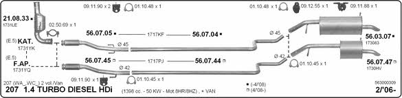 Imasaf 563000309 Система випуску відпрацьованих газів 563000309: Приваблива ціна - Купити у Польщі на 2407.PL!