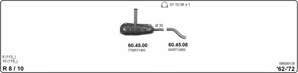 Imasaf 566000128 Exhaust system 566000128: Buy near me in Poland at 2407.PL - Good price!