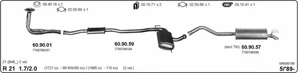 Imasaf 566000196 Exhaust system 566000196: Buy near me in Poland at 2407.PL - Good price!
