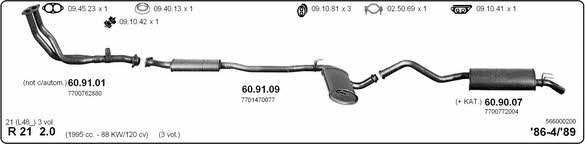 Imasaf 566000200 Exhaust system 566000200: Buy near me in Poland at 2407.PL - Good price!