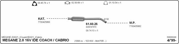 Imasaf 566000248 Exhaust system 566000248: Buy near me in Poland at 2407.PL - Good price!
