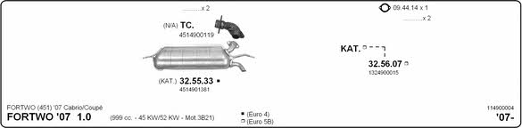  114900004 Exhaust system 114900004: Buy near me in Poland at 2407.PL - Good price!