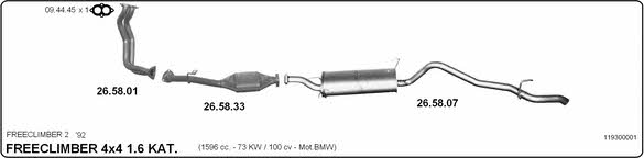 Imasaf 119300001 Exhaust system 119300001: Buy near me in Poland at 2407.PL - Good price!