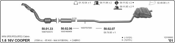  123100002 Exhaust system 123100002: Buy near me in Poland at 2407.PL - Good price!