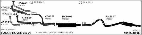 129200021 Система випуску відпрацьованих газів 129200021: Приваблива ціна - Купити у Польщі на 2407.PL!