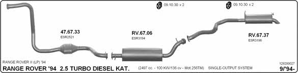 Imasaf 129200027 Exhaust system 129200027: Buy near me in Poland at 2407.PL - Good price!