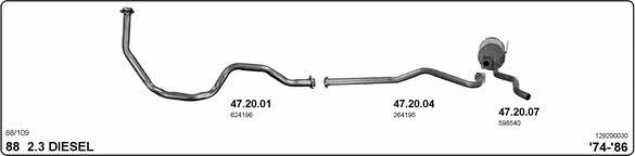 Imasaf 129200030 Exhaust system 129200030: Buy near me in Poland at 2407.PL - Good price!