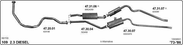 Imasaf 129200031 Exhaust system 129200031: Buy near me in Poland at 2407.PL - Good price!