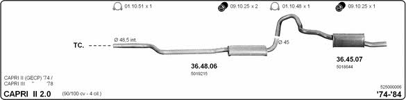 Imasaf 525000006 Exhaust system 525000006: Buy near me in Poland at 2407.PL - Good price!