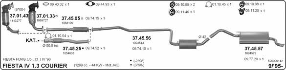  525000142 Exhaust system 525000142: Buy near me in Poland at 2407.PL - Good price!