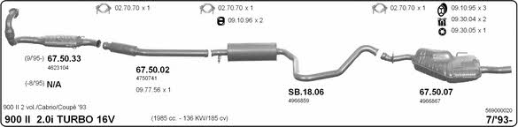  569000020 Система випуску відпрацьованих газів 569000020: Приваблива ціна - Купити у Польщі на 2407.PL!
