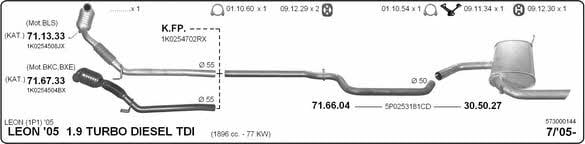 Imasaf 573000144 Exhaust system 573000144: Buy near me in Poland at 2407.PL - Good price!