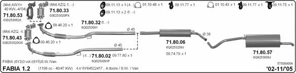  575000004 Exhaust system 575000004: Buy near me in Poland at 2407.PL - Good price!