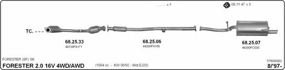 Imasaf 576000002 Exhaust system 576000002: Buy near me in Poland at 2407.PL - Good price!