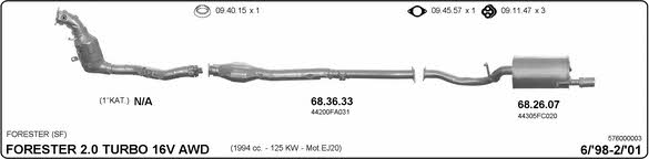 Imasaf 576000003 Exhaust system 576000003: Buy near me in Poland at 2407.PL - Good price!