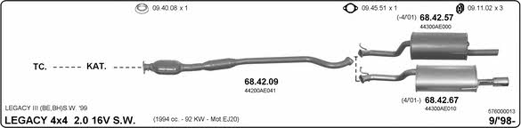 Imasaf 576000013 Exhaust system 576000013: Buy near me in Poland at 2407.PL - Good price!
