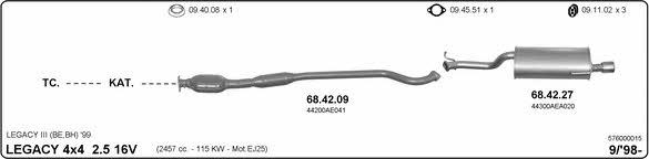 Imasaf 576000015 Exhaust system 576000015: Buy near me in Poland at 2407.PL - Good price!