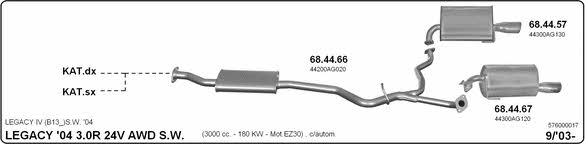  576000017 Exhaust system 576000017: Buy near me in Poland at 2407.PL - Good price!