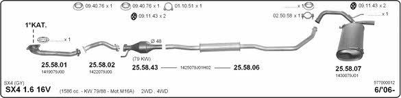 Imasaf 577000012 Exhaust system 577000012: Buy near me in Poland at 2407.PL - Good price!