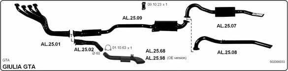 Imasaf 502000033 Exhaust system 502000033: Buy near me in Poland at 2407.PL - Good price!