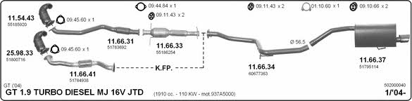  502000040 Exhaust system 502000040: Buy near me in Poland at 2407.PL - Good price!