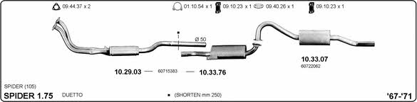  502000045 Exhaust system 502000045: Buy near me in Poland at 2407.PL - Good price!