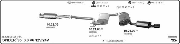  502000050 Exhaust system 502000050: Buy near me in Poland at 2407.PL - Good price!