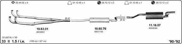 Imasaf 502000057 Система выпуска отработаных газов 502000057: Отличная цена - Купить в Польше на 2407.PL!