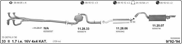 Imasaf 502000088 Exhaust system 502000088: Buy near me in Poland at 2407.PL - Good price!