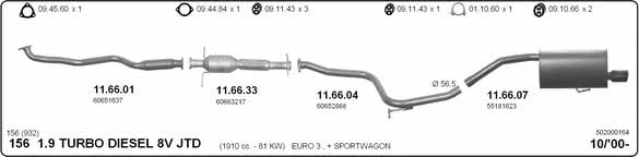  502000164 Exhaust system 502000164: Buy near me in Poland at 2407.PL - Good price!