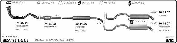 573000050 Exhaust system 573000050: Buy near me in Poland at 2407.PL - Good price!