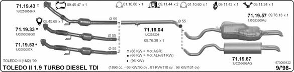 Imasaf 573000122 Abgasanlage 573000122: Kaufen Sie zu einem guten Preis in Polen bei 2407.PL!