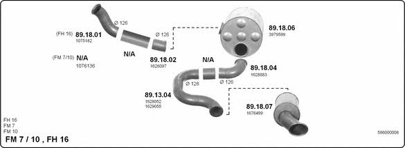 Imasaf 586000008 Exhaust system 586000008: Buy near me in Poland at 2407.PL - Good price!