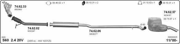  586000020 Abgasanlage 586000020: Kaufen Sie zu einem guten Preis in Polen bei 2407.PL!