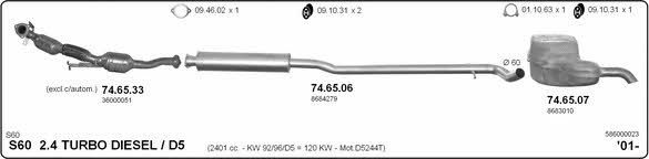  586000023 Układ wydechowy 586000023: Dobra cena w Polsce na 2407.PL - Kup Teraz!