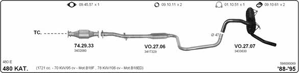 Imasaf 586000069 Exhaust system 586000069: Buy near me in Poland at 2407.PL - Good price!