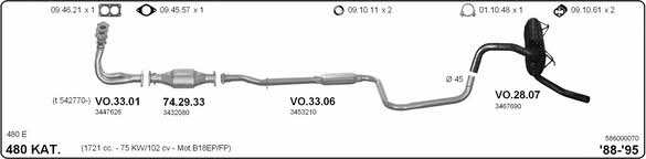 Imasaf 586000070 Exhaust system 586000070: Buy near me in Poland at 2407.PL - Good price!