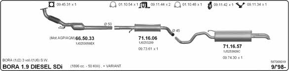 Imasaf 587000019 Exhaust system 587000019: Buy near me in Poland at 2407.PL - Good price!
